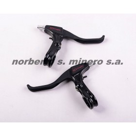 Par manija freno LOGAN p/v-brake full aluminio 3 dedos n.mate